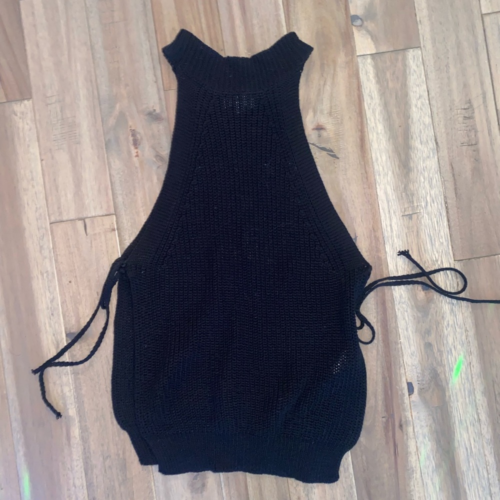 Superdown Black Knit Tank Top